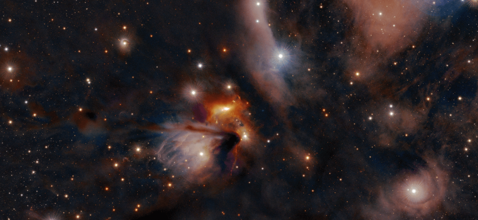 Фрагмент области L1688 в созвездии Змееносца