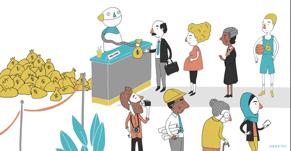 Вместо традиционного всеобщего базового дохода Маск предлагает концепцию всеобщего базового доступа к товарам и услугам Вместо традиционного всеобщего базового дохода Маск предлагает концепцию всеобщего базового доступа к товарам и услугам