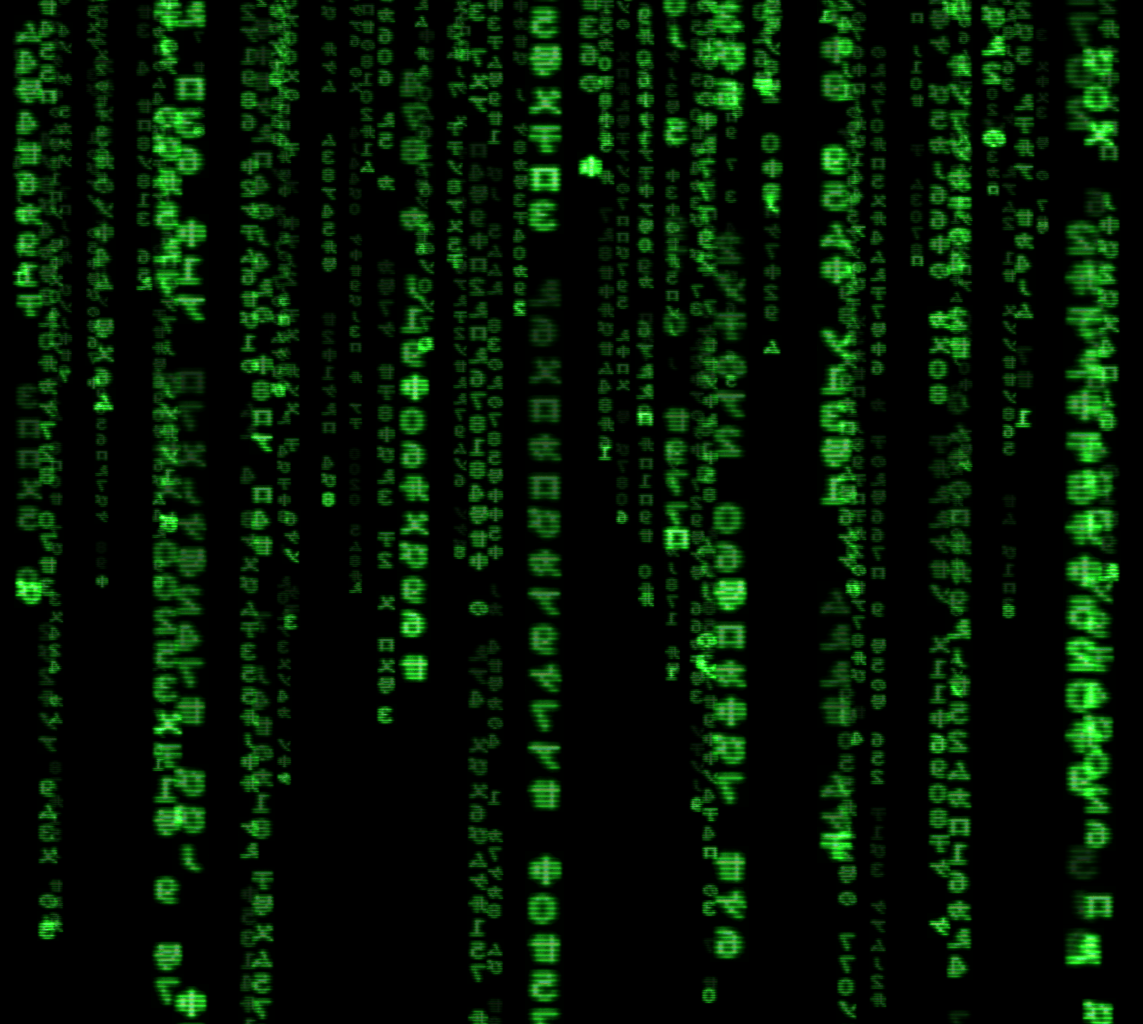 Original Matrix with green hieroglyphs