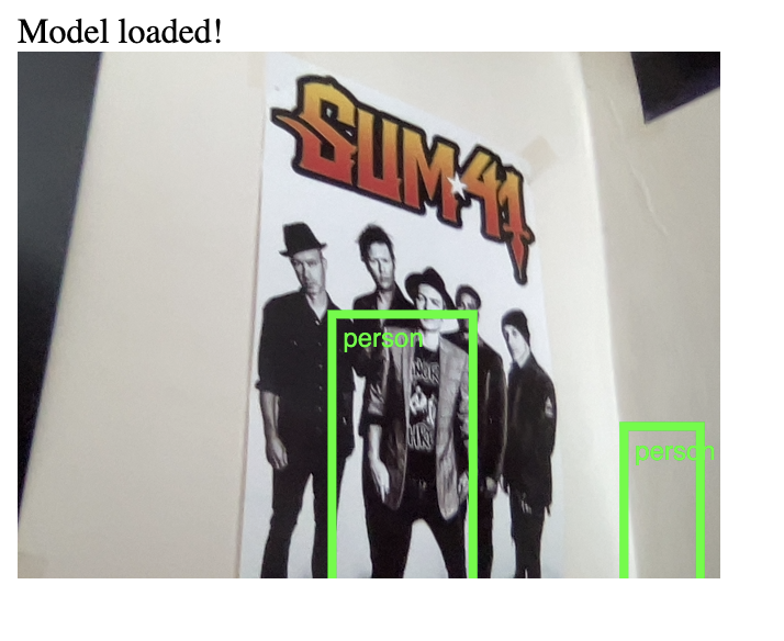 Да, видно нейронная сеть думает что угол в моей комнате это тоже участник группы Sum 41