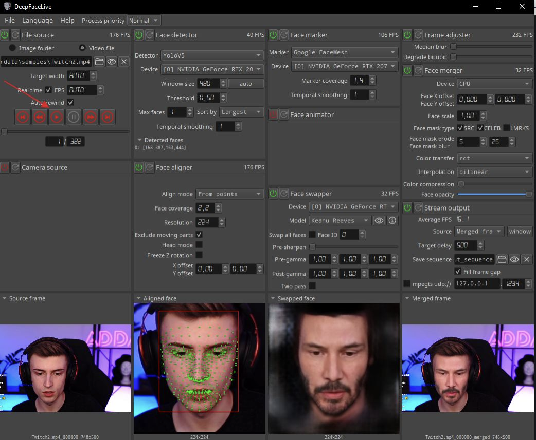 A program that can accurately imitate any face in live broadcast mode