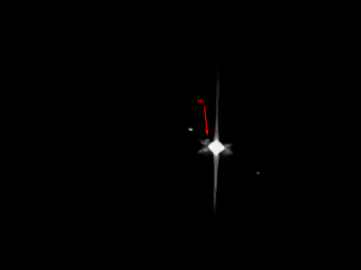 Юпитер и спутники Ганимед, Ио и Каллисто
ISO 400, 1.6s, 09.10.2021, 22:23
Москва