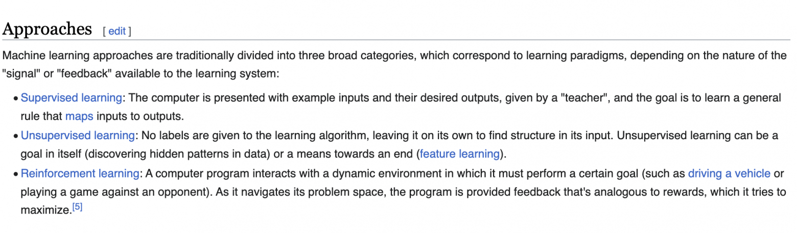 Википедия в новом дизайне поддакивает такой простой классификации на 3 категории.