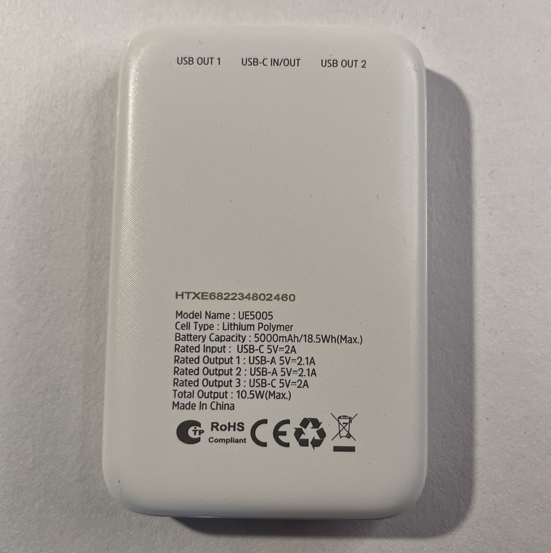 Пауэрбанк вид снизу