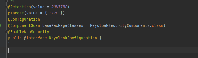 @KeycloakConfiguration