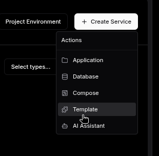 выбор шаблонов докер