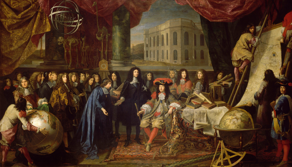 Кольбер представляет членов Королевской академии наук Людовику XIV в 1667 г., XVII в., Анри Тестлен