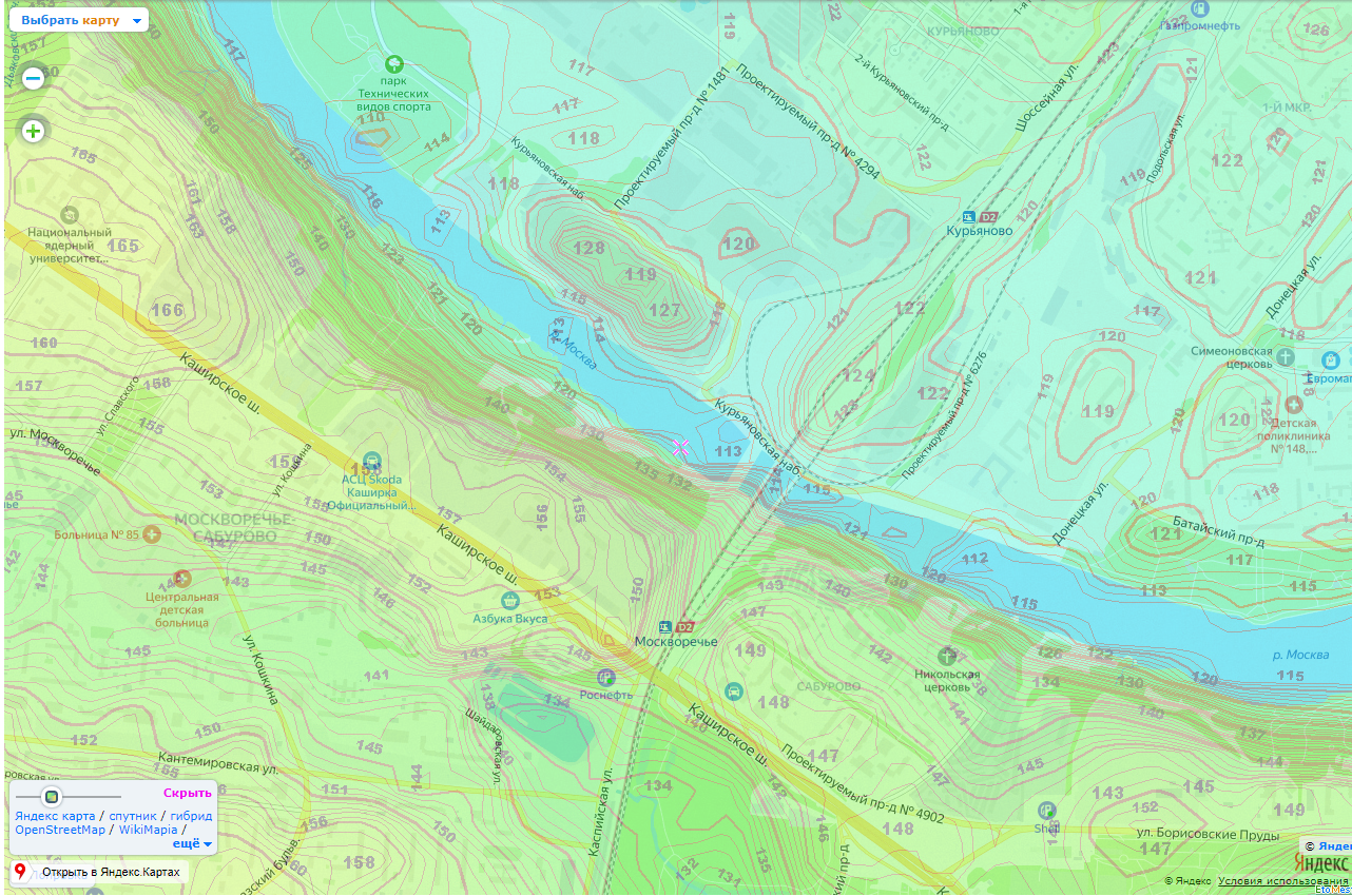 Карта высот http://www.etomesto.ru/map-moscow_vysoty/?x=37.689324&y=55.644552