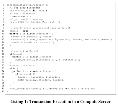 Листинг 1. Выполнение транзакции на вычислительном сервере