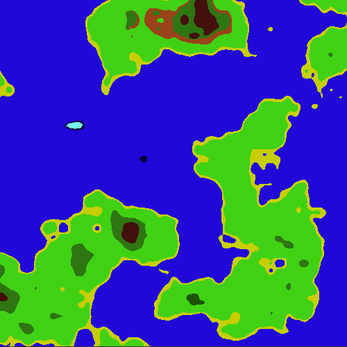 Карта биома. Архипелаг в море