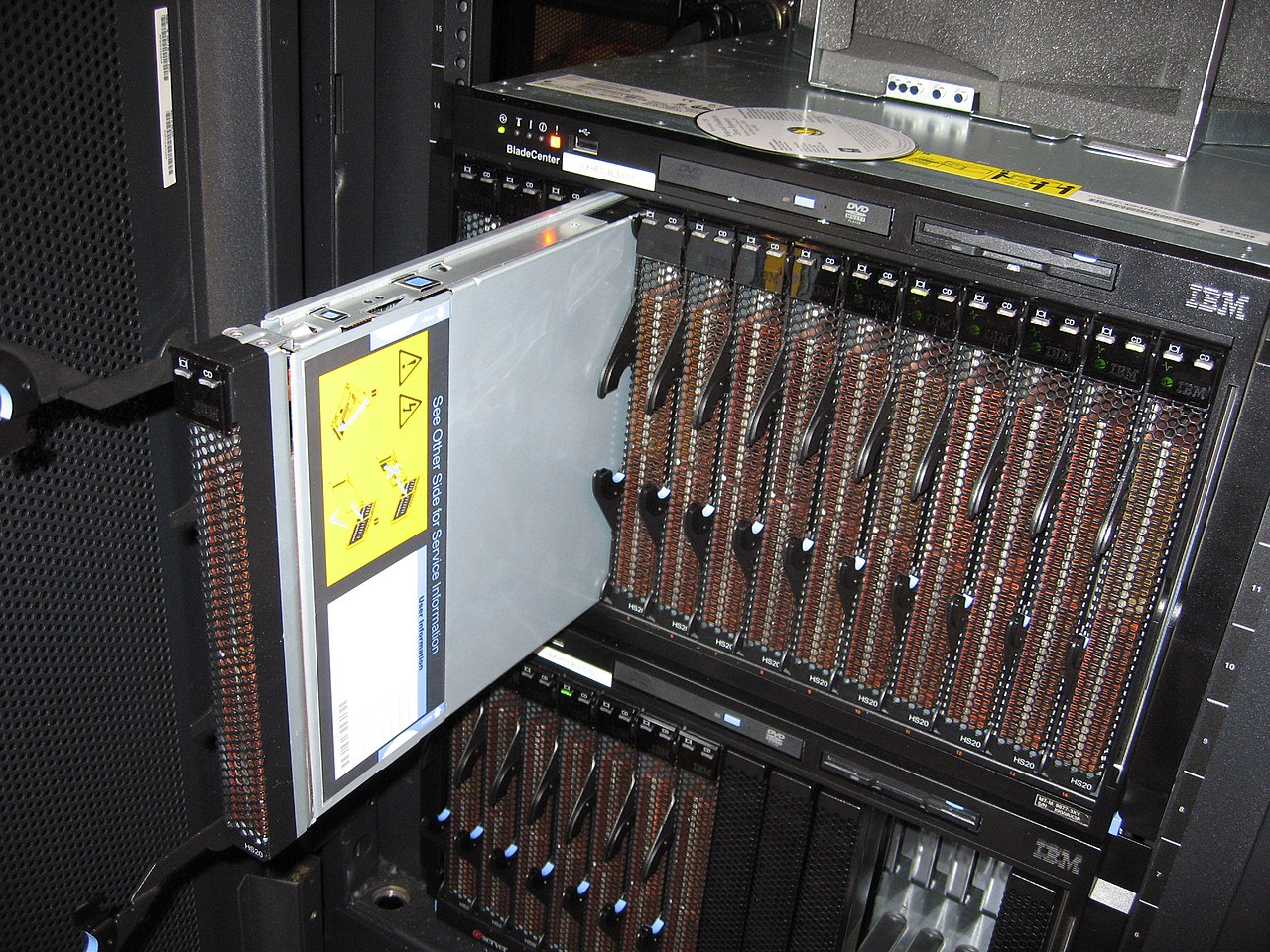 Корзина с блейд-серверами (источник: Wikipedia)