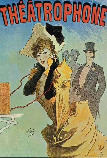 Рекламный плакат для Compagnie du Theatrophone, автор: Жюль Шере, 1890 г.