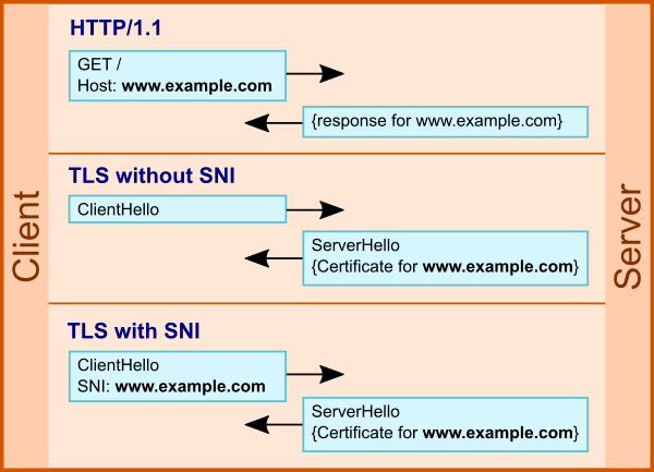 Использование SNI в TLS