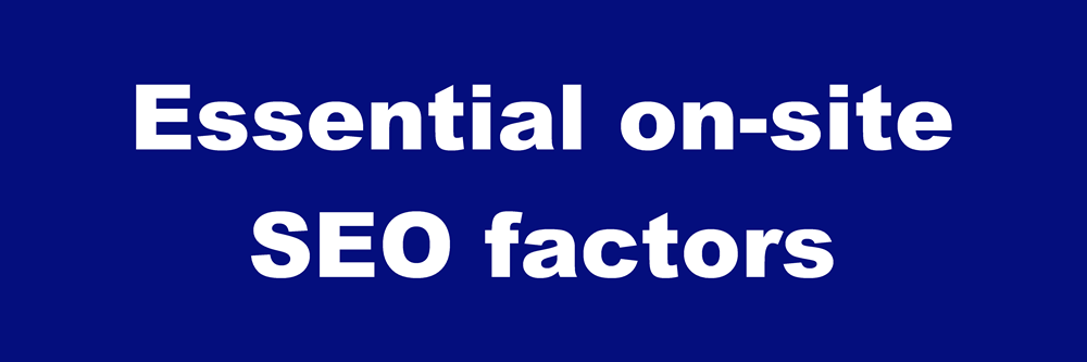on-site SEO factors