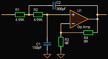 'Circuit Calculator', 2-nd order Sallen-Key LPF