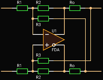 'Circuit Calculator', Fully Differential Active Termination Driver