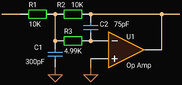 'Circuit Calculator', 2-nd order MFB LPF