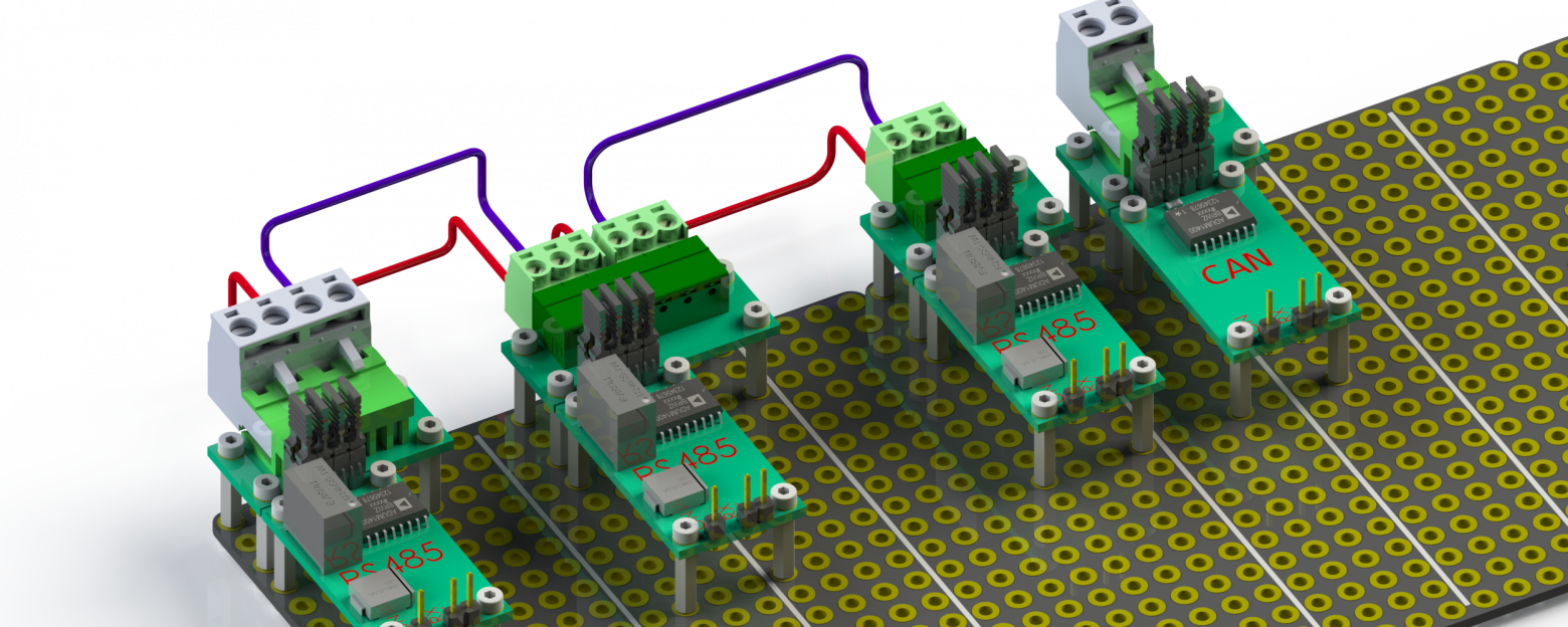 пример модулей CAN или RS485 с разними клеммами подключения к шине