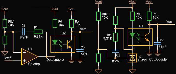 'Circuit Calculator', Type 2 compensation with Optocoupler without Fast Lane