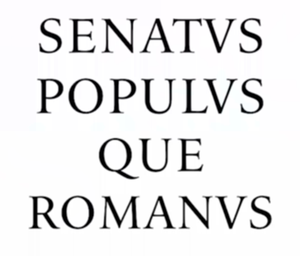 SENATVS POPVLVS QVE ROMANVS