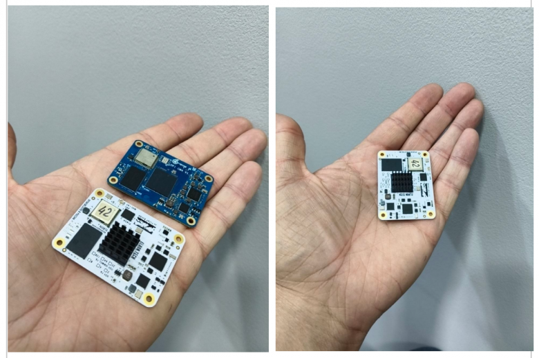 Рис. 1. Светлый - российский модуль ELRON RM66, синий - китайский Orange Pi Compute Module 4 Рис. 1. Светлый - российский модуль ELRON RM66, синий - китайский Orange Pi Compute Module 4