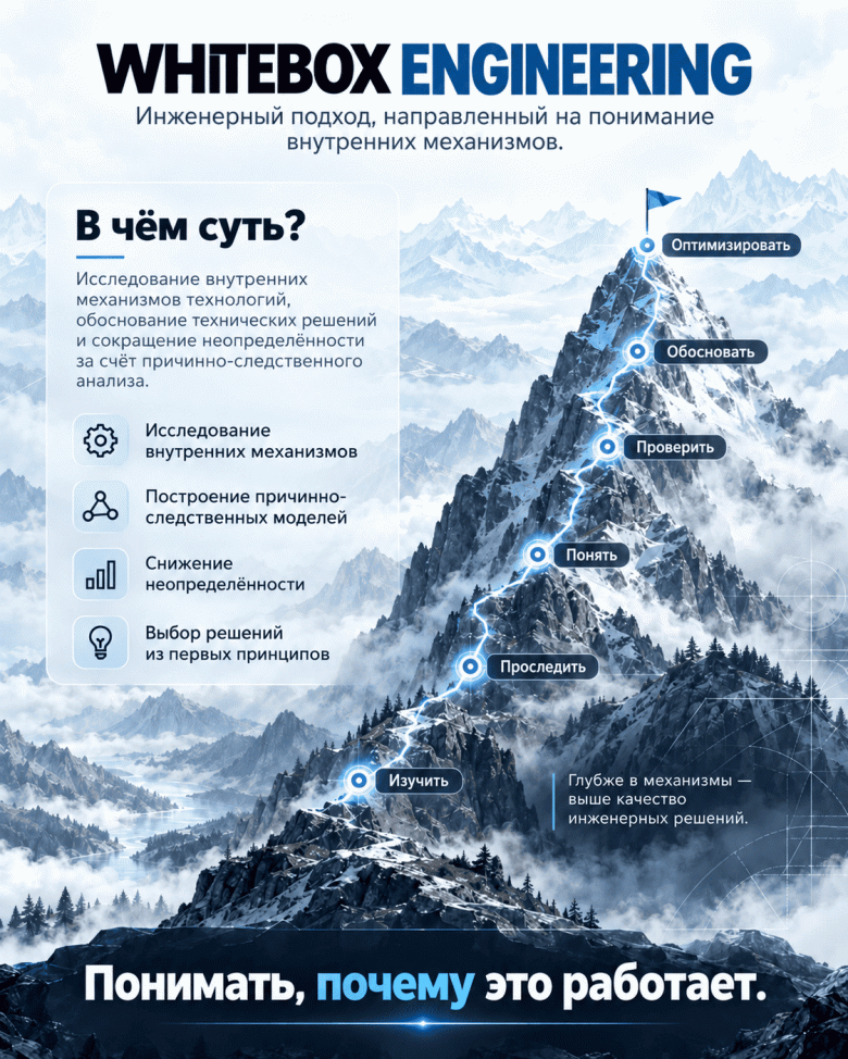 Whitebox Engeneering - понимать, почему это работает. Whitebox Engeneering - понимать, почему это работает.