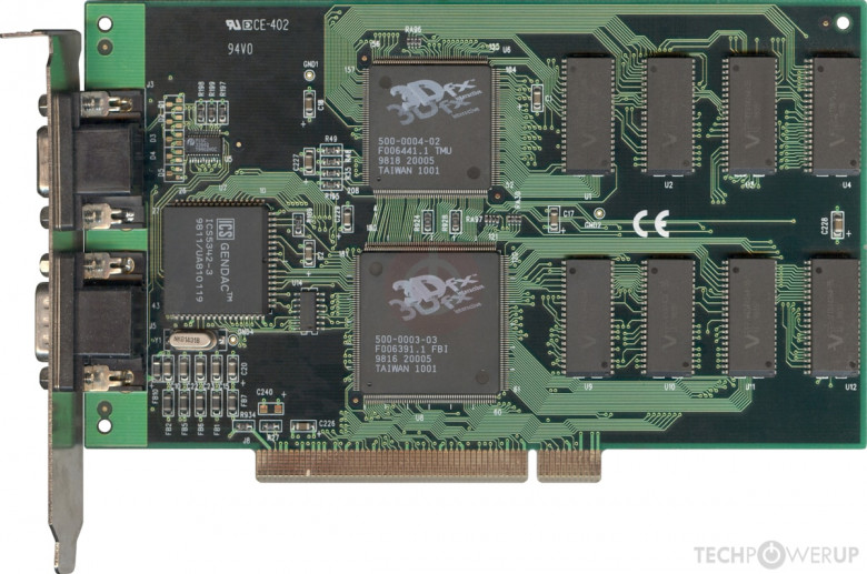 3dfx Voodoo 1 с одним TMU. Фото с TechPowerUp  