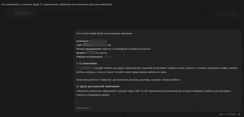Бриф для агента