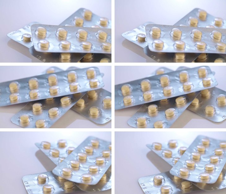 Три пары кадров val/train из medical-pills: отличия на уровне дрожания камеры Три пары кадров val/train из medical-pills: отличия на уровне дрожания камеры