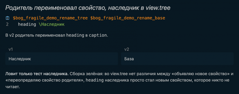 Случай rename/tree: сборка зелёная, на экране База