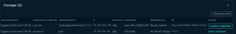 Соседи по LLDP/CDP: локальный и удалённый порты дают контекст для проверки подключения