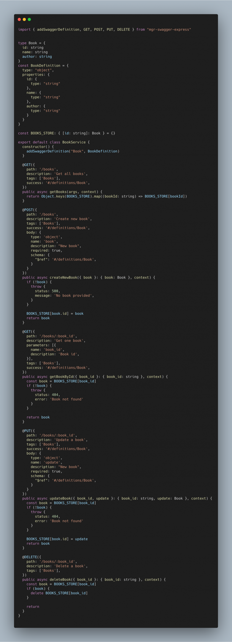 Document your express API with swagger annotations / Хабр