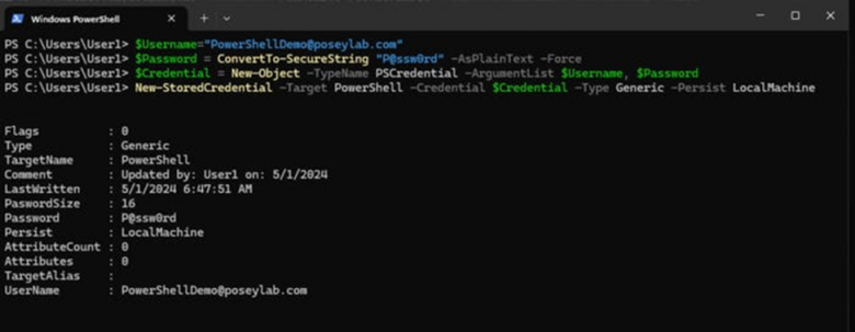 Использование Windows Credential Manager для безопасности PowerShell / Хабр