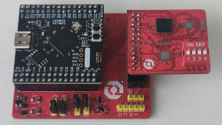 Рисунок 7. ESP-CPA с подключенным анализируемым чипом