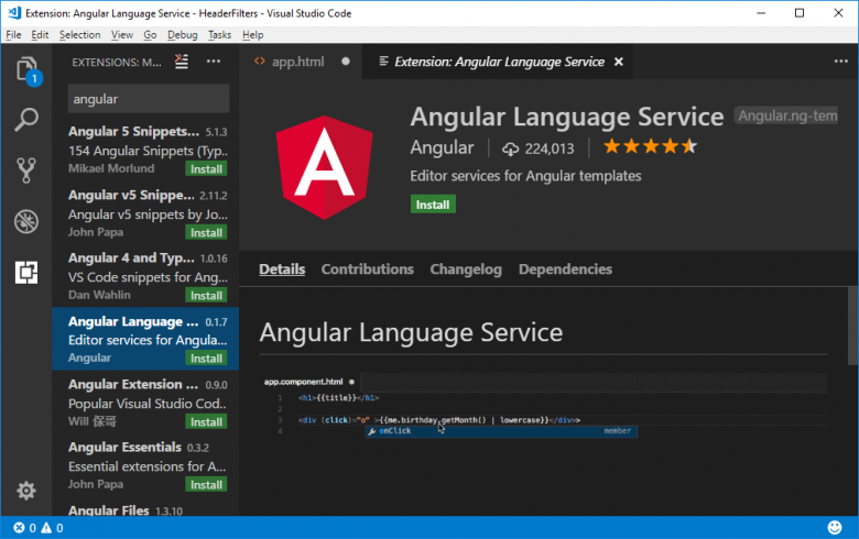Обновление Angular Language Service для Visual Studio / Хабр