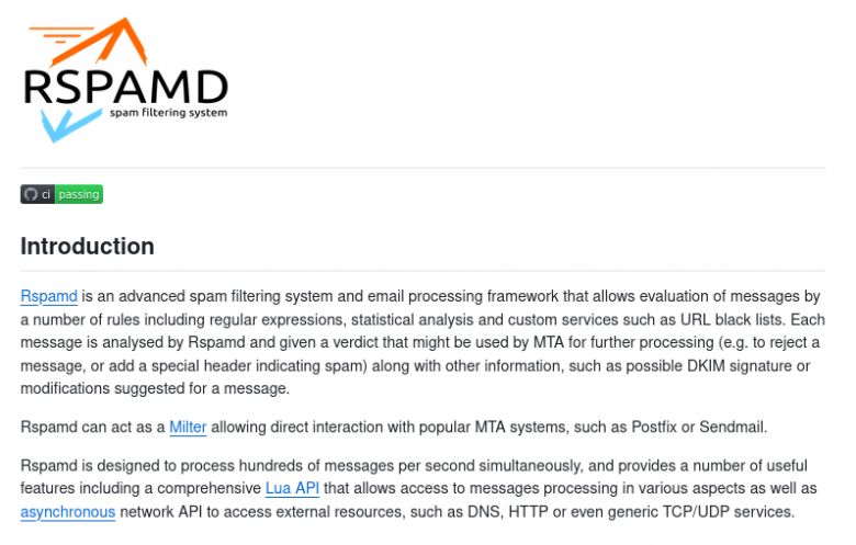Релиз системы фильтрации спама Rspamd 4.0.0 / Хабр