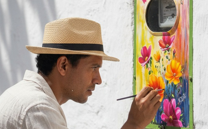 Щиток в городке Сапатока