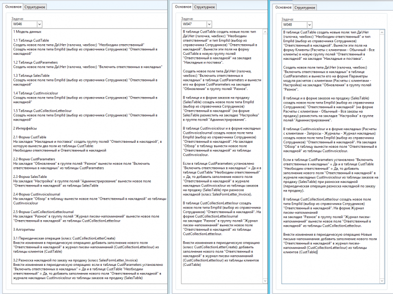 Рис.2 Три варианта ТЗ