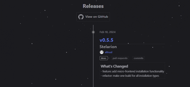 Release Timeline — визуализация GitHub релизов в вашей документации / Хабр