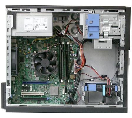 Вид системного блока Dell OptiPlex 990 со снятой боковиной