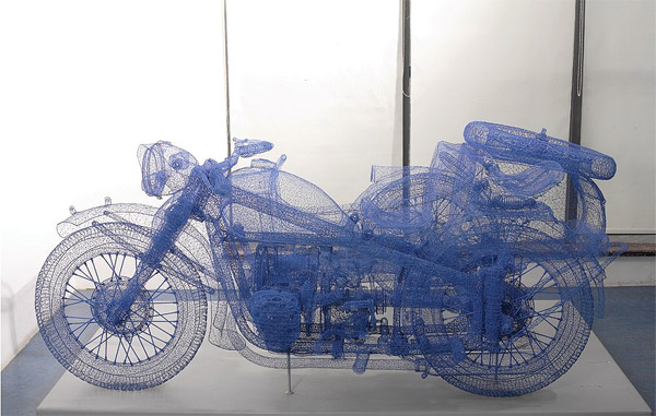 Живая каркасная модель мотоцикла