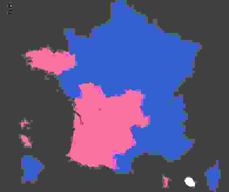 jVectorMap – French Presidential Election, 2012
