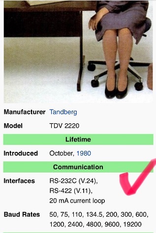 
Источник 
https://terminals-wiki.org/wiki/index.php/Tandberg_TDV_2220