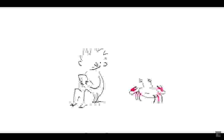 The crab that played with the sea and a child: do they have the same language? The picture is taken from wonderful minds of TED-ED – Do Animals Have Language?