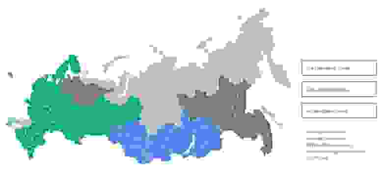 Ценовые зоны оптового рынка электроэнергии и мощности [33]
