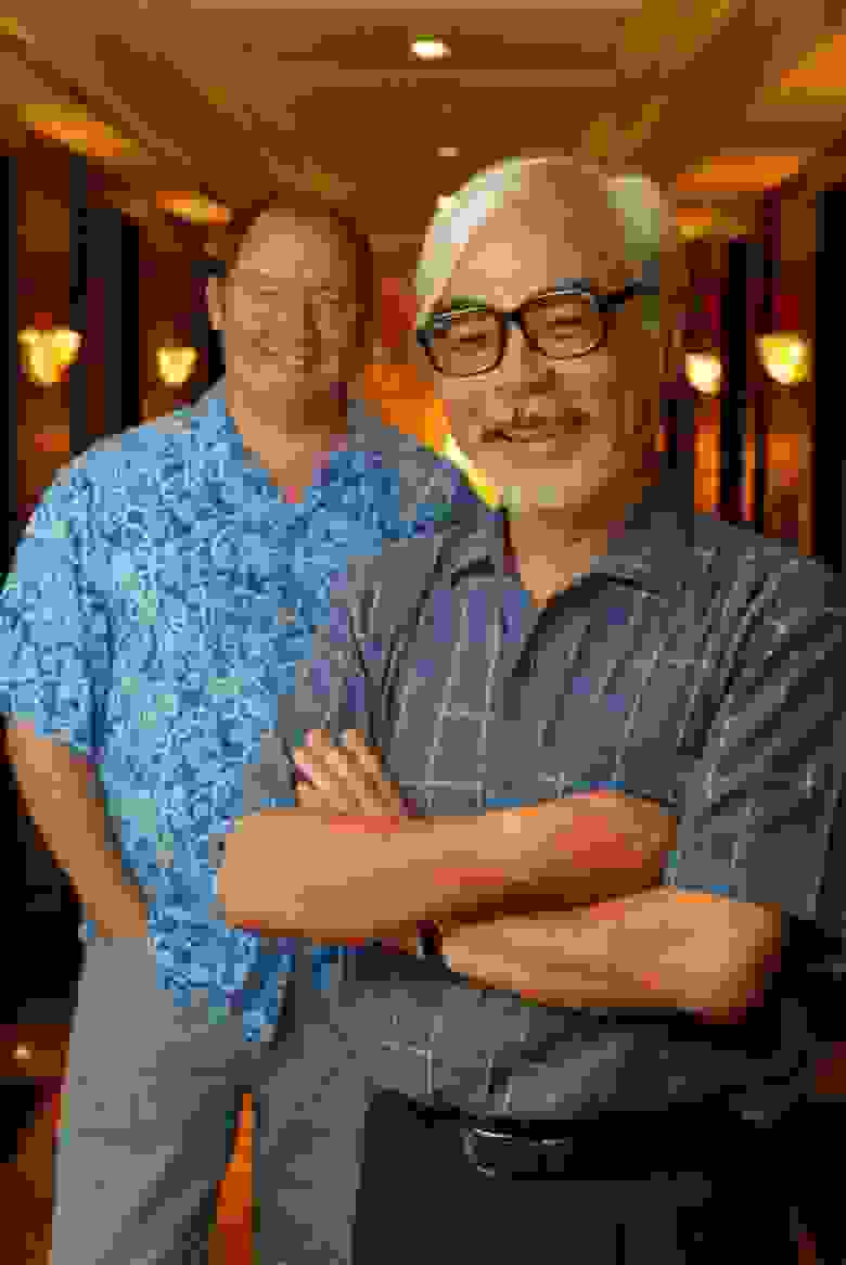 Джон Лассетер и Хаяо Миядзаки, 2002