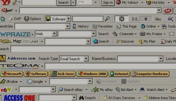 Панель инструментов Internet Explorer, над которой работал Харрис