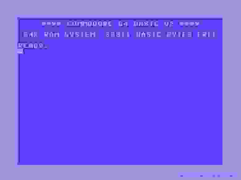 При включении C64 без дополнительных картриджей пользователю доступен интерпретатор языка BASIC. 
// Источник: der-softwareentwickler-blog.de