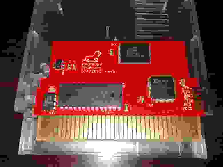 The custom board with 64MB ROM.