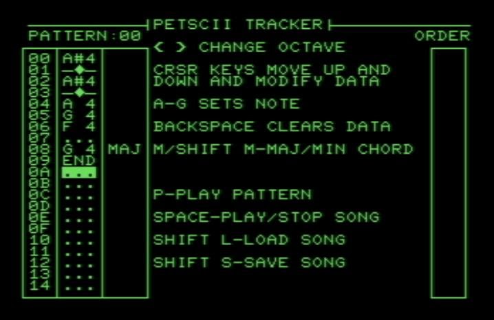 David’s music editor running on the actual Commodore PET.